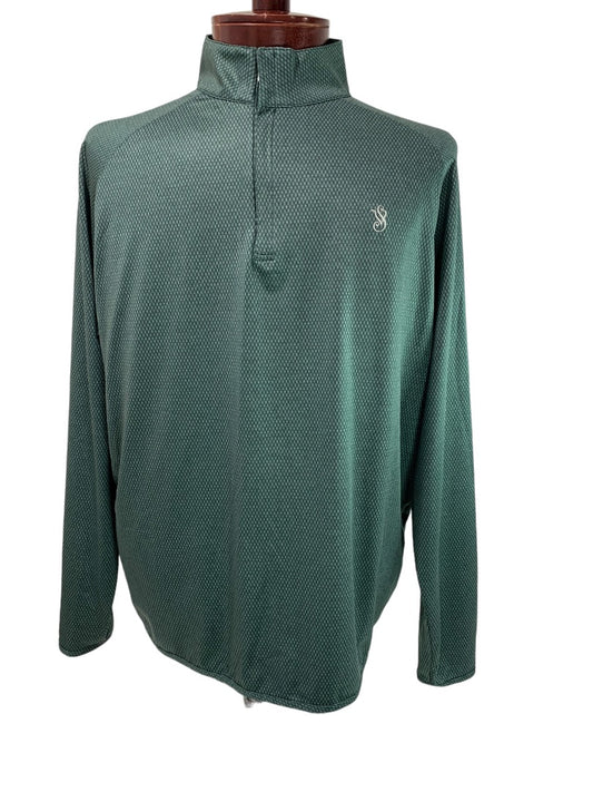 Large Peter Millar Crown Crafted Green 1/4 Zip Pullover Activewear Jacket Top