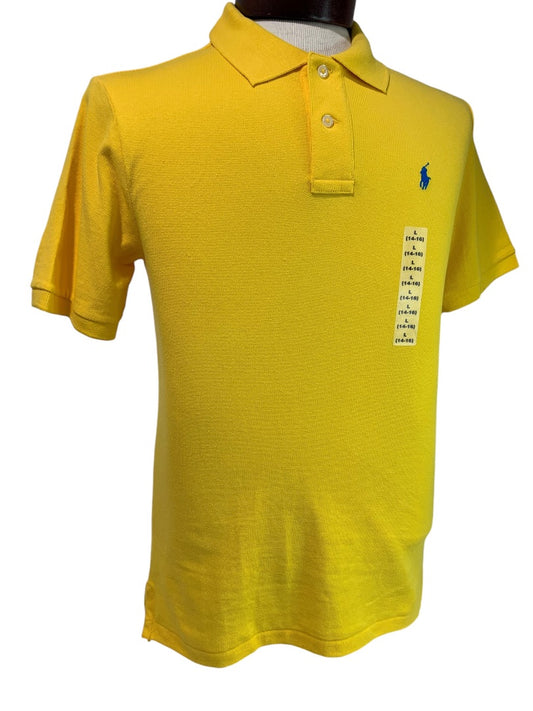 Large (14-16) Polo Ralph Lauren Boys New Yellow Shirt Short Sleeve