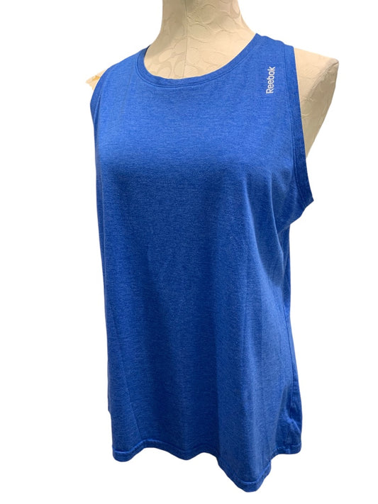 XL Reebok Womens Blue Activewear Tank Top Sleeveless Work Out Shirt