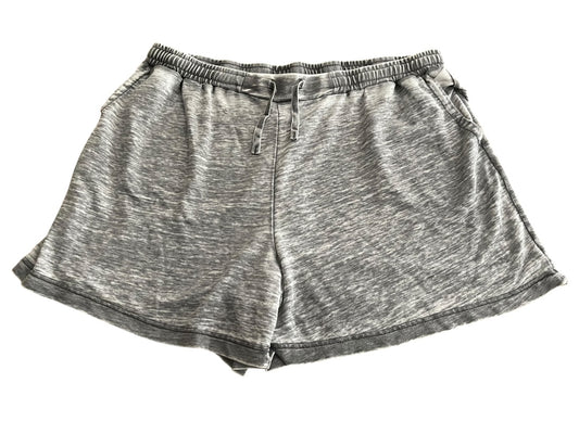 3X June & Delancey Elastic Waist Drawstring Shorts Gray Womens