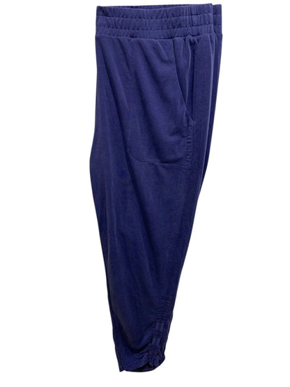 XXL Fabletics Womens Navy Blue Pull On Pants Pockets Ruched Calf