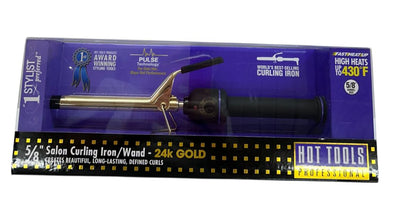 Hot Tools Professional Hair Curling Iron 5/8" 1109 Spring Gold Styling Beauty New