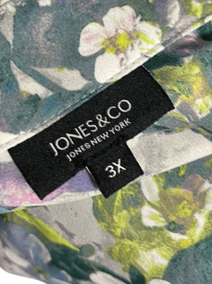 3X Jones & Company Floral Pullover Blouse