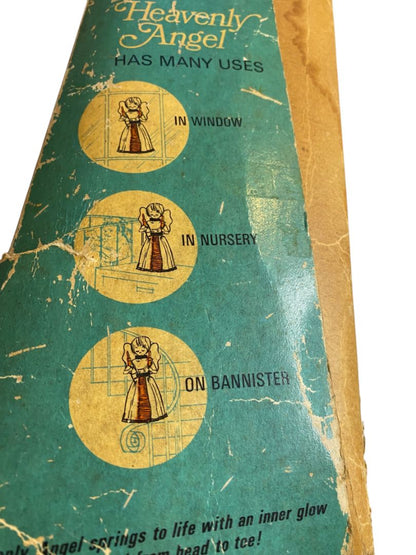 1960s Christmas GE Heavenly Angel Lighted Tree Topper Working Rough