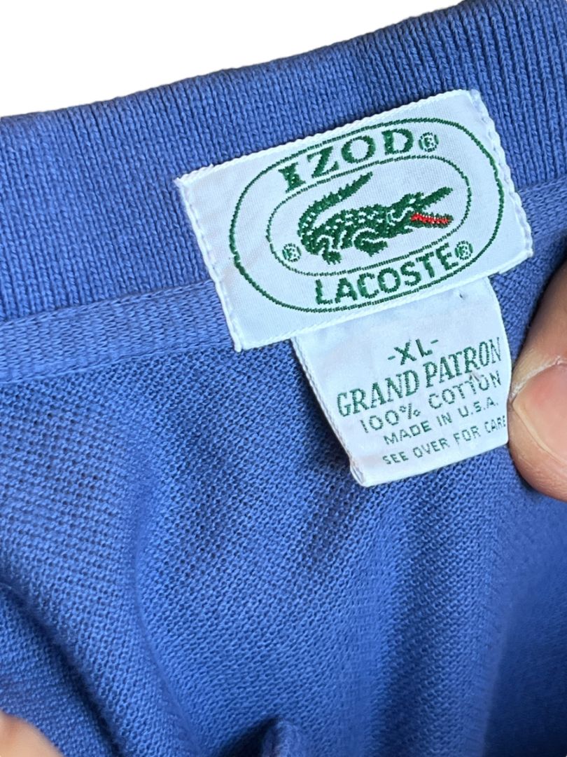 Size XL Izod Grand Patron Blue Polo Shirt Short Sleeve