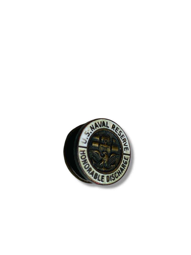 Vintage U.S. Naval Reserve Honorable Discharge Stud Button .5"