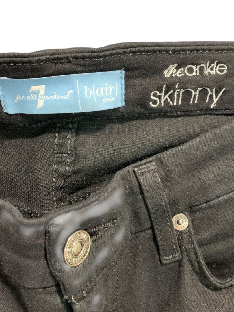 Size 27 7 for All Mankind Black The Ankle Skinny Womens Jeans
