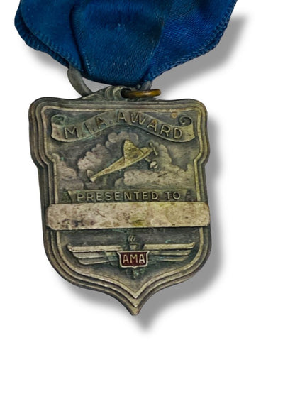 Vintage M.I.A. Award Medal on Ribbon AMA Not Engraved 1.5"
