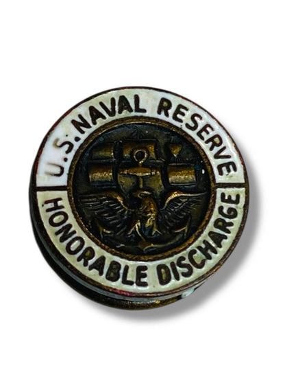Vintage U.S. Naval Reserve Honorable Discharge Stud Button .5"