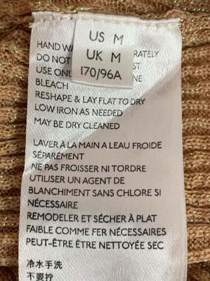 Medium Intimately Free People Bodysuit Womens Sweater Metallic Mockneck