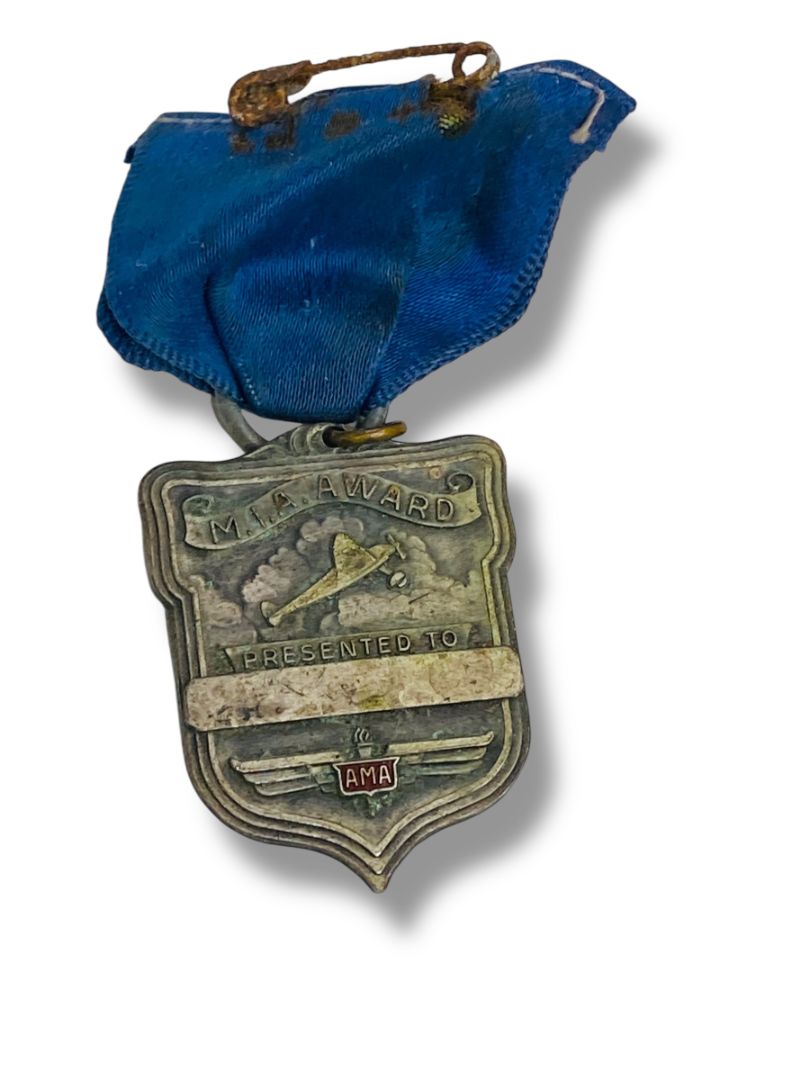 Vintage M.I.A. Award Medal on Ribbon AMA Not Engraved 1.5"