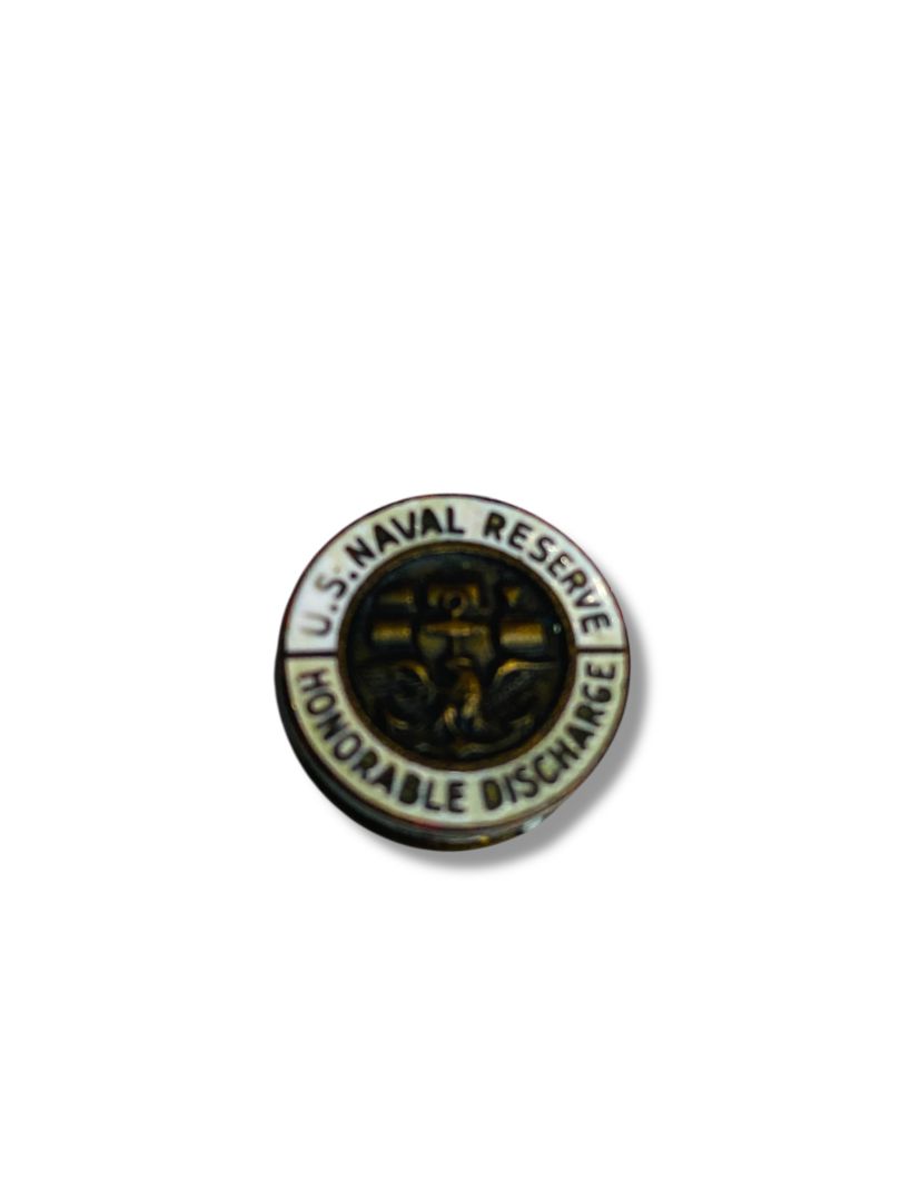 Vintage U.S. Naval Reserve Honorable Discharge Stud Button .5"