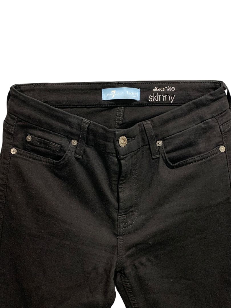 Size 27 7 for All Mankind Black The Ankle Skinny Womens Jeans