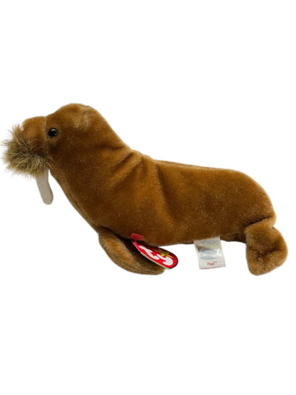 1999 Ty Beanie Baby Paul the Walrus 8" Plush Toy Tags