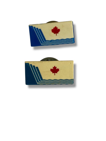 Vintage Water Dam Canadian Maple Leaf Niagara Falls .75" Set of 2