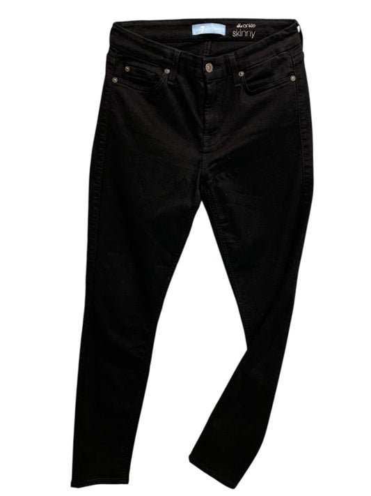 Size 27 7 for All Mankind Black The Ankle Skinny Womens Jeans