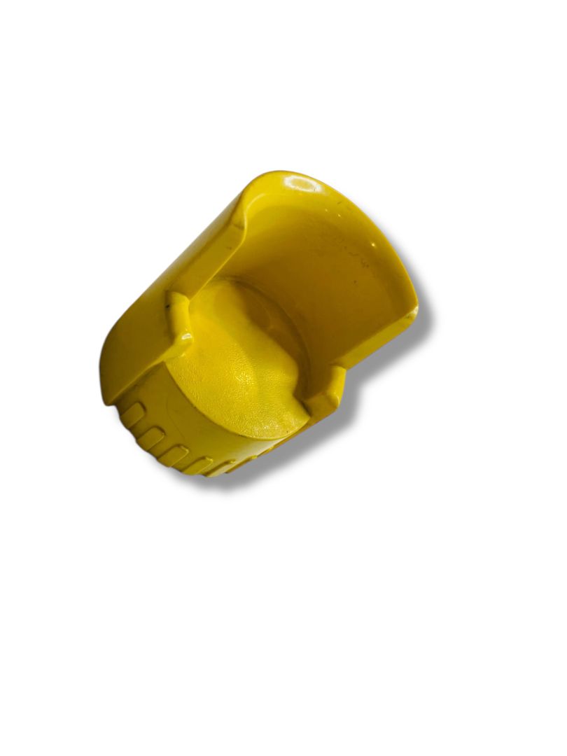 Vintage Yellow Plastic Miniature Dollhouse Barrel Chair 2.25"
