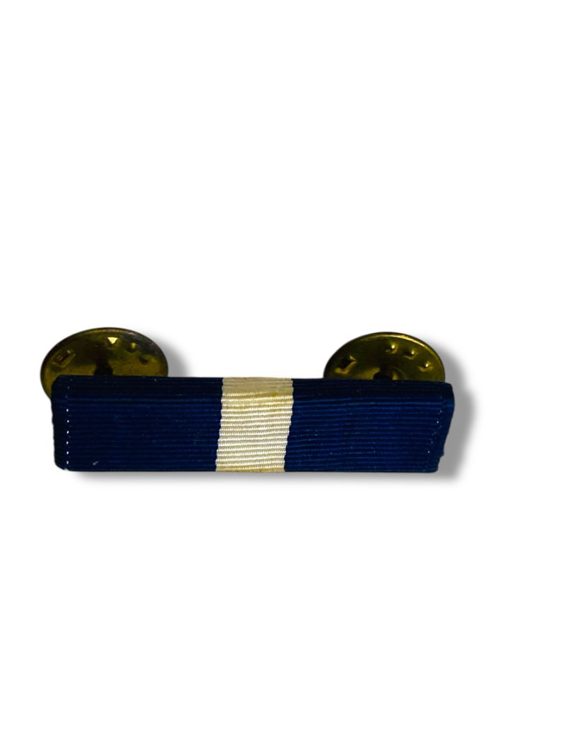 Vintage Navy Distinguised Service Medal Ribbon Blue White Mounted 1.4"