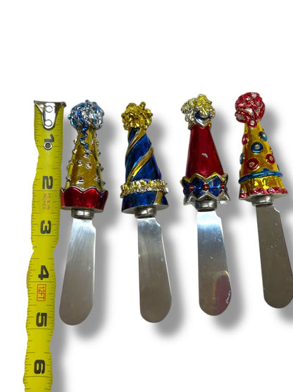 Set of 4 Boston Warehouse Spreaders Party Hat Multicolor Party 5"