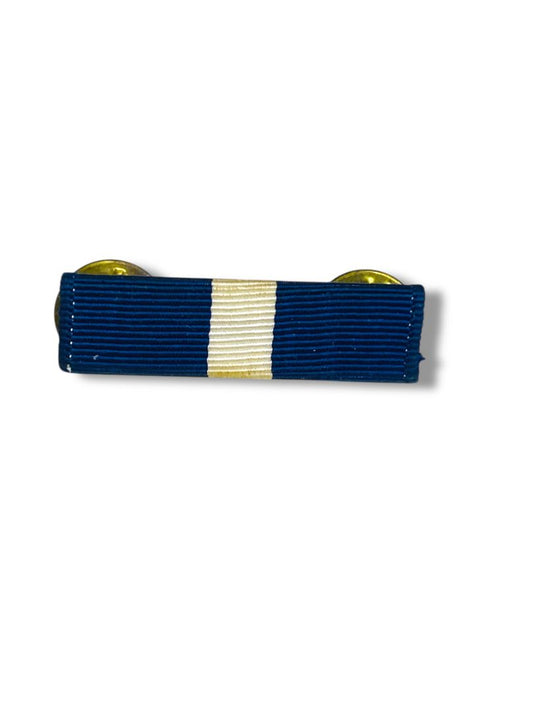 Vintage Navy Distinguised Service Medal Ribbon Blue White Mounted 1.4"