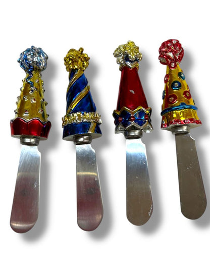 Set of 4 Boston Warehouse Spreaders Party Hat Multicolor Party 5"