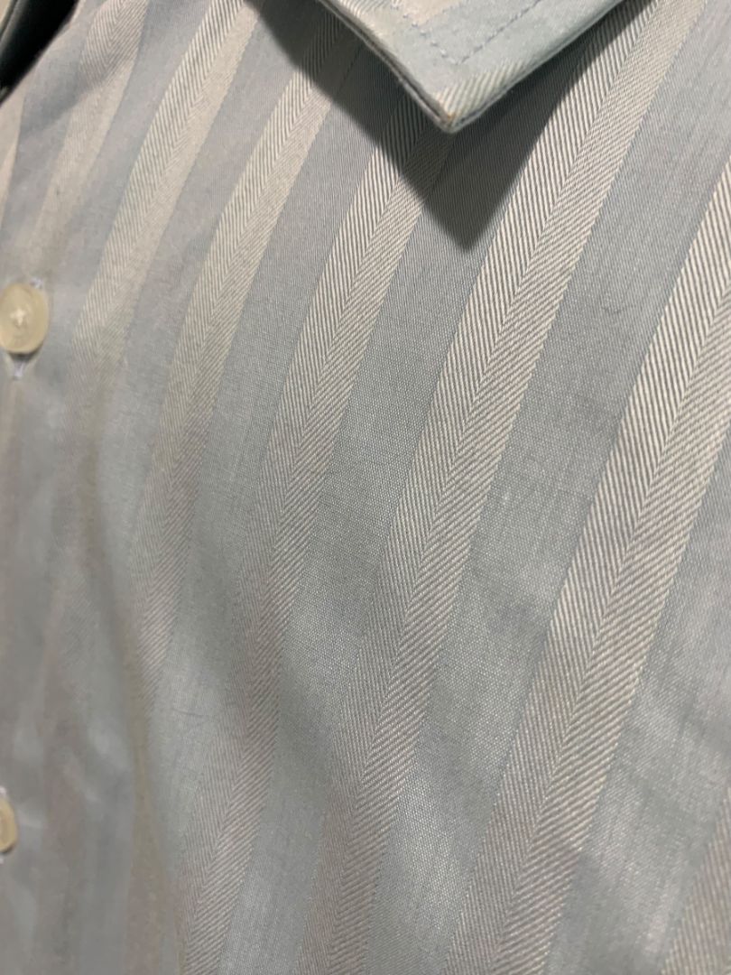 Large Perry Ellis New Mens Button Up Dress Shirt Light Blue Stripe