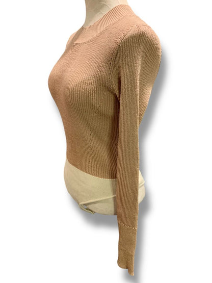 Medium Intimately Free People Bodysuit Womens Sweater Metallic Mockneck