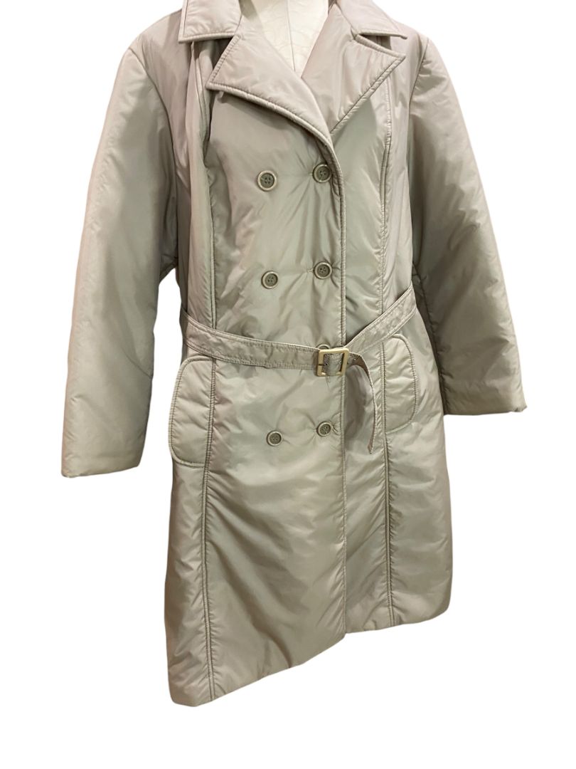 Size 24.5 Bromleigh Womens Vintage Insulated Coat Belted Midi Faux Double Breasted Plus Size