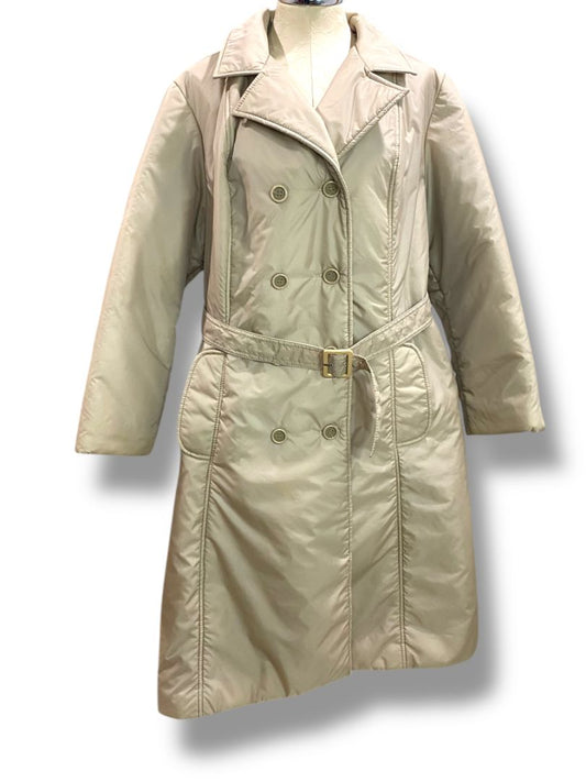 Size 24.5 Bromleigh Womens Vintage Insulated Coat Belted Midi Faux Double Breasted Plus Size
