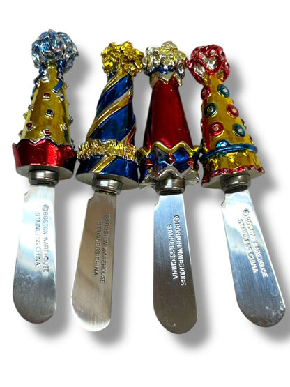 Set of 4 Boston Warehouse Spreaders Party Hat Multicolor Party 5"