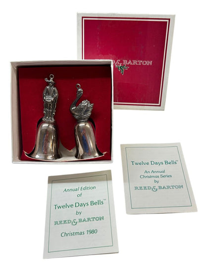 Reed & Barton Twelve Days Bells Silverplate Swan Drummer Vintage