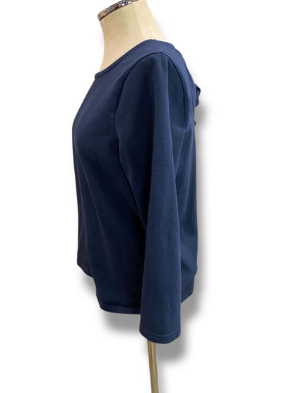 Size Medium J Crew Navy Blue Womens Shirt AJ629 Tie Back