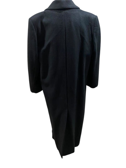 Size 14 Marvin Richards Womens Black Coat Double Breasted USA 1980s