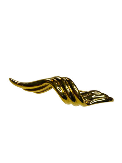 Vintage Signed Napier Swirl Twist Goldtone Brooch 2.75"