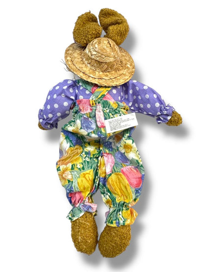 Creative Design LTD 15” Rabbit Bunny Straw Hat Weighted Sitting