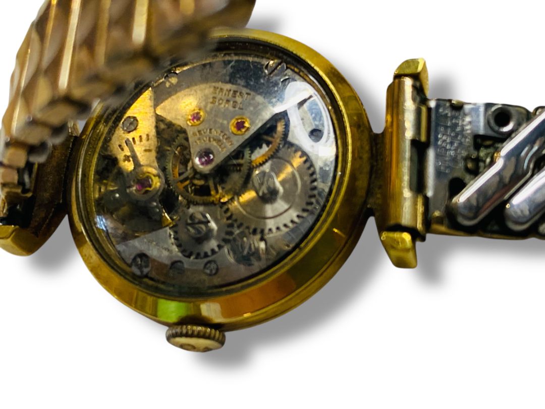 1960s Ernest Borel 25mm Swiss Kaleidoscope Cocktail Mechanical Wind Works