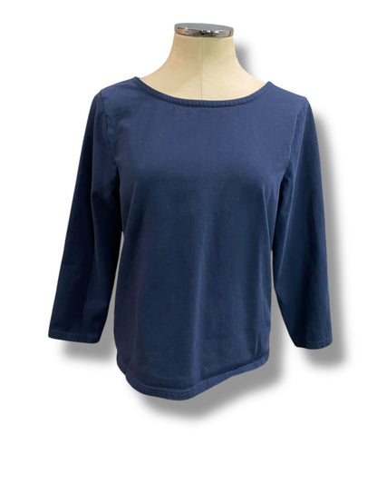 Size Medium J Crew Navy Blue Womens Shirt AJ629 Tie Back