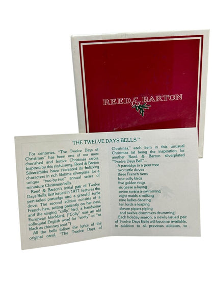 Reed & Barton Twelve Days Bells Silverplate Partridge Turtledove Vintage
