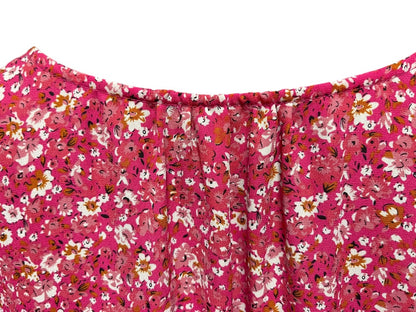 Size 3X Carolina Belle Montreal Cap Sleeve Floral Shirt Pink Womens
