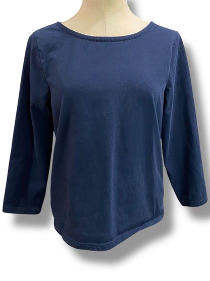 Size Medium J Crew Navy Blue Womens Shirt AJ629 Tie Back