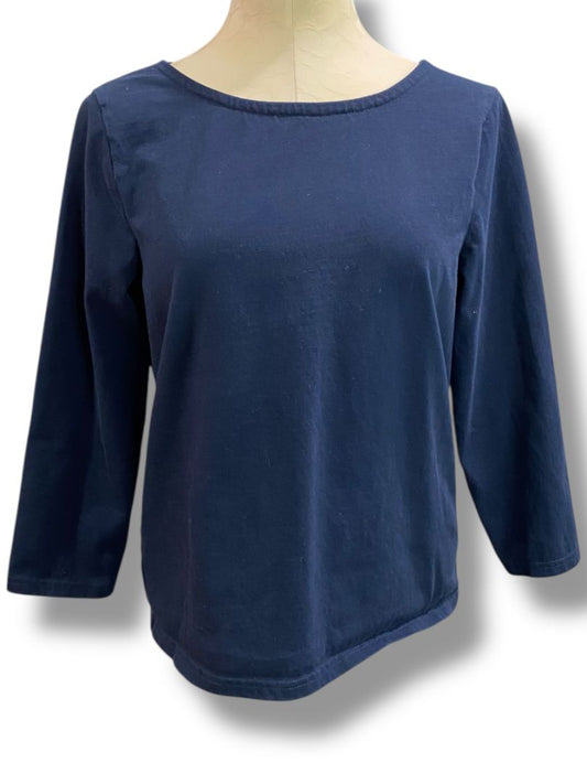 Size Medium J Crew Navy Blue Womens Shirt AJ629 Tie Back