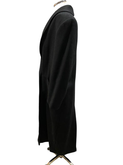 Size 14 Marvin Richards Womens Black Coat Double Breasted USA 1980s