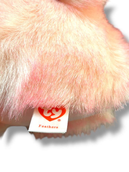 Ty Beanie Boos Feather Plush Animal 6" Chick Pink Sparkles