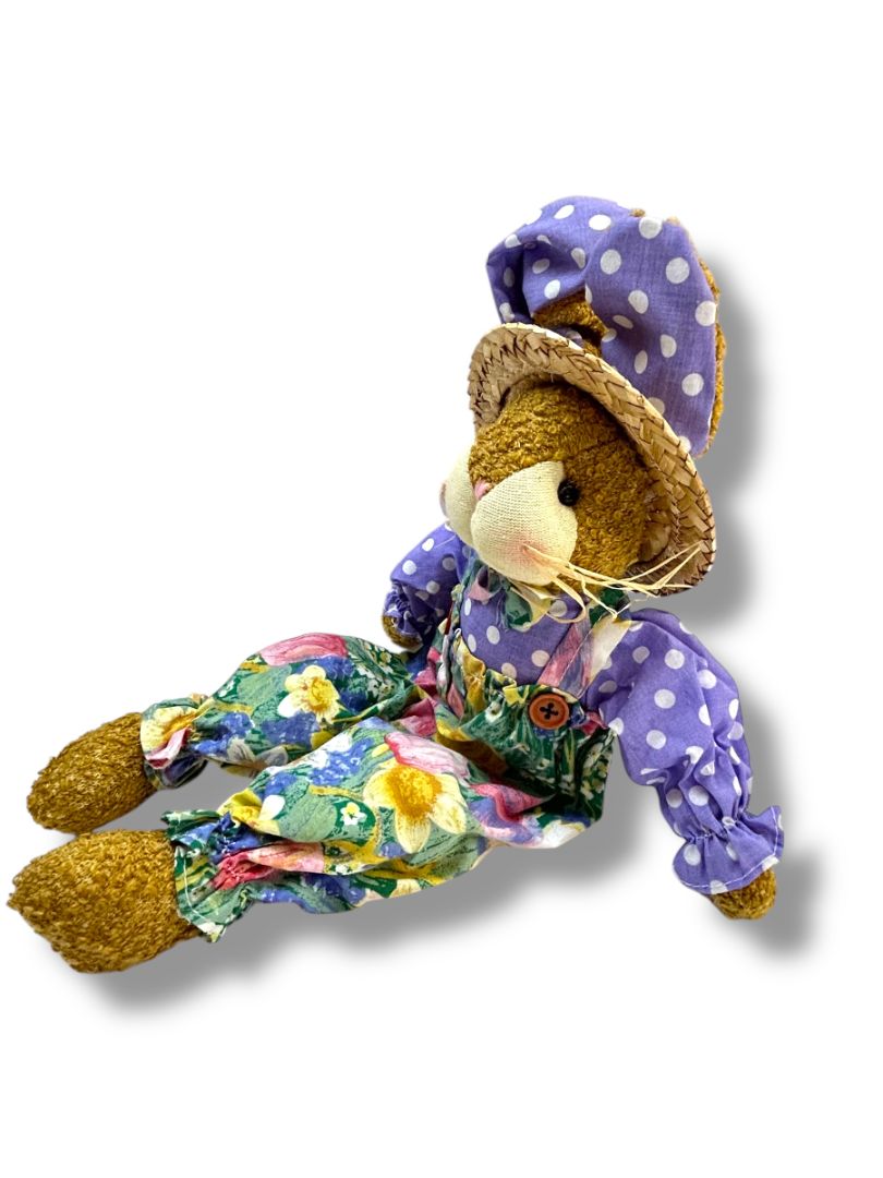 Creative Design LTD 15” Rabbit Bunny Straw Hat Weighted Sitting