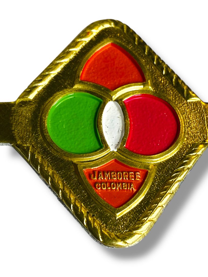 Tie Slide Woggle 24th World Scout Jamboree Columbia 3.25"