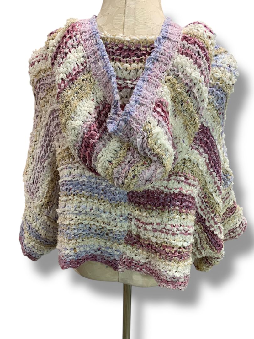 Medium Pilcro Anthropologie Womens Crop Crochet Hoodie Shirt