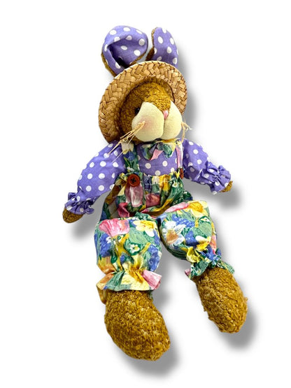 Creative Design LTD 15” Rabbit Bunny Straw Hat Weighted Sitting