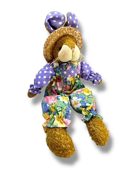 Creative Design LTD 15” Rabbit Bunny Straw Hat Weighted Sitting