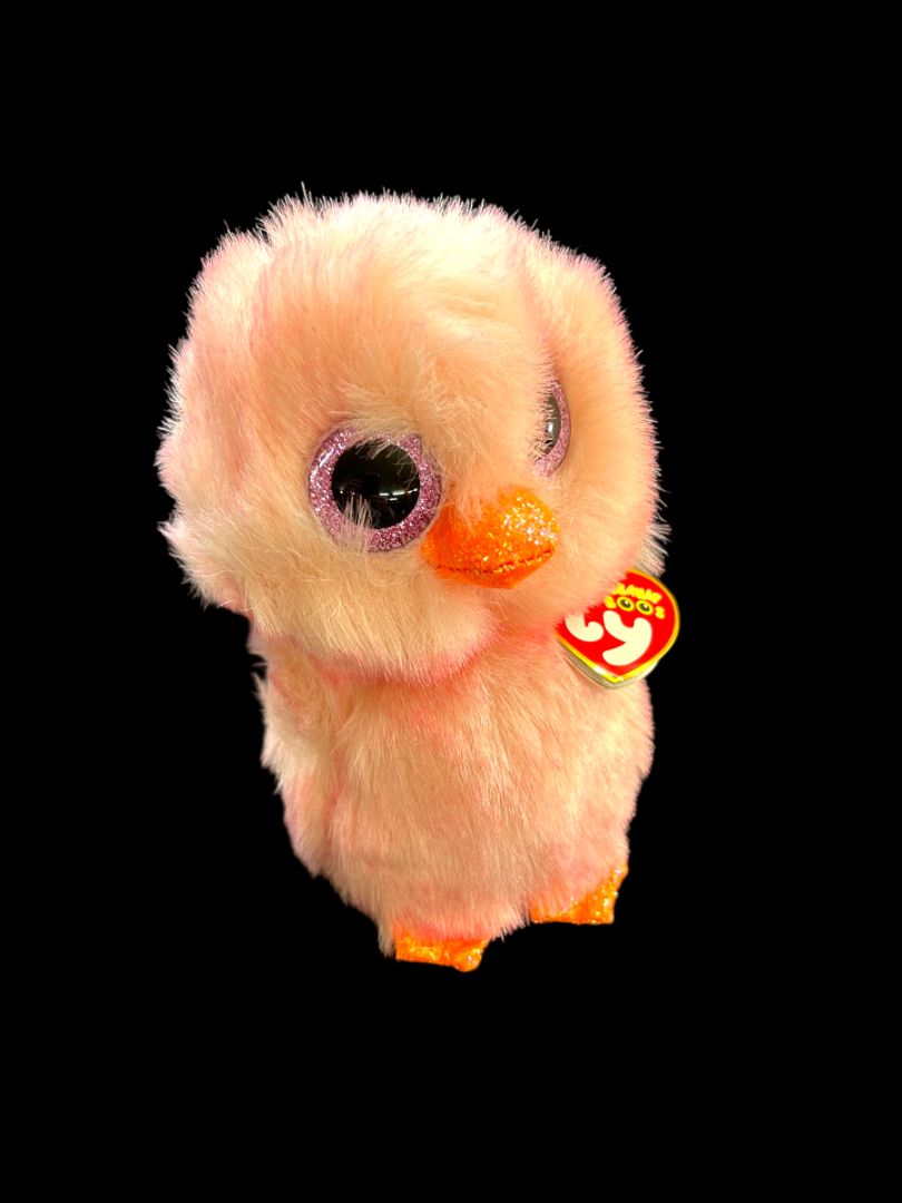 Ty Beanie Boos Feather Plush Animal 6" Chick Pink Sparkles