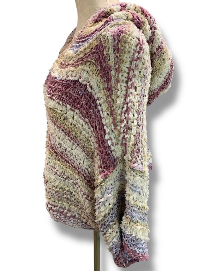 Medium Pilcro Anthropologie Womens Crop Crochet Hoodie Shirt